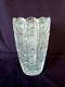 Bohemian Czech Hand Cut Glass Crystal Queen Lace Vase Large 8 X 5 Euc
