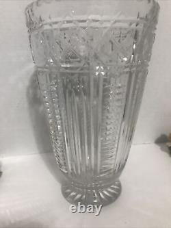 Brierley Large Crystal Vase/ Royal Brierley Made In England/ Centerpiece
