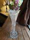 Brilliant Vintage Rare Cut Glass Crystal Vase Hawkes 12 Tall
