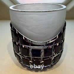 CAESAR CRYSTAL NERON Medium Cup Vase Signed MASTERWORK Kunst Frost Bohemian