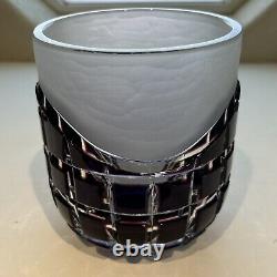 CAESAR CRYSTAL NERON Medium Cup Vase Signed MASTERWORK Kunst Frost Bohemian