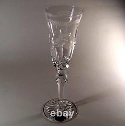 CHINESE BOUQUET Cut Crystal Champagne Flute Varga for Herend Never Used 9 Avail