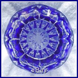 COBALT BLUE Vase CUT TO CLEAR 24% PbO CRYSTAL Nachtmann BAMBERG Bavaria GERMANY