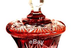 Caesar Crystal Bohemiae Vase Ruby Ingrid Bohemian Czech Glass Lead Cut New