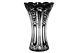 Caesar Crystal Czech Hand-cut Vase Clear/black Snowflake Design