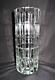 Cartier Crystal Vertical & Horizontal Cuts, Cylinder Glass Flower Vase, 10