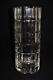 Cartier Crystal Vertical & Horizontal Cuts, Cylinder Glass Vase, 9 7/8