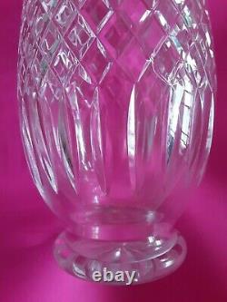 Cartier Vintage Cut Crystal 9Vase Criss Cross & Vertical Signed Bottom in Photo