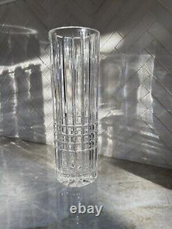 Ceska Solitaire Emerald Cut Crystal Non-flared Bud Vase Vintage Poland STUNNING