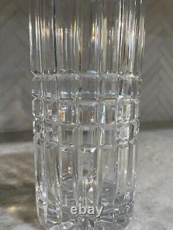 Ceska Solitaire Emerald Cut Crystal Non-flared Bud Vase Vintage Poland STUNNING