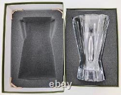 Christofle Cut Crystal Tall Vase Model Djambe, New in Original Box, very Heavy