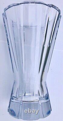 Christofle Cut Crystal Tall Vase Model Djambe, New in Original Box, very Heavy