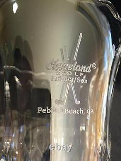 Cleveland Golf Father/Son Pebble Beach Sterling Cut Glass Crystal Vase Trophy
