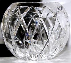 Crystal Ball VASE Tiffany & Co X Cut Vintage Signed 8x7 inch