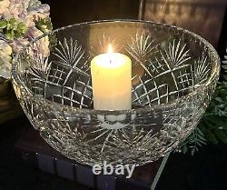 Crystal Bowl Centerpiece Vase Poland Crafted Flower Cut Crystal Fruit Bowl