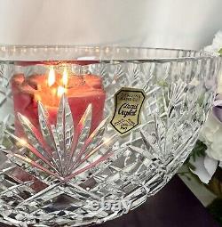 Crystal Bowl Centerpiece Vase Poland Crafted Flower Cut Crystal Fruit Bowl