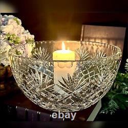 Crystal Bowl Centerpiece Vase Poland Crafted Flower Cut Crystal Fruit Bowl