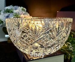 Crystal Bowl Centerpiece Vase Poland Crafted Flower Cut Crystal Fruit Bowl