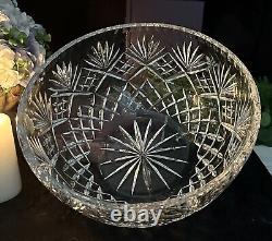 Crystal Bowl Centerpiece Vase Poland Crafted Flower Cut Crystal Fruit Bowl