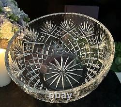 Crystal Bowl Centerpiece Vase Poland Crafted Flower Cut Crystal Fruit Bowl