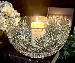 Crystal Bowl Centerpiece Vase Poland Crafted Flower Cut Crystal Fruit Bowl