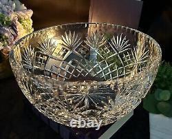 Crystal Bowl Centerpiece Vase Poland Crafted Flower Cut Crystal Fruit Bowl