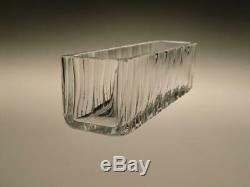 Crystal Clear Cut Glass Vase Jardiniere by Vaclav Hanus 1970s Interior Design