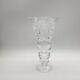 Crystal Cut Glass Chalice Trumpet Vase Handcut By Nachtman 16 Pt. Hobstar 11 T