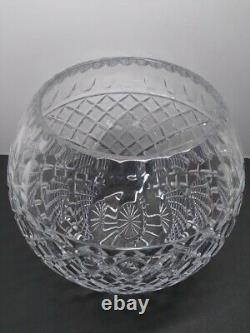 Crystal Cut Glass Round Ball Shape Vase Rose Bowl Sphere Globe Leaded 6 Tall