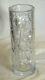 Crystal Cylinder Vase Cut Geometric Patterns Heavy