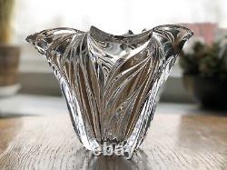 Crystal France Bud Vase Cut Teardrop Clear Art Glass Modern Vtg