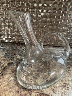 Crystal Glass Pitcher Cut & Signed By Master Cutter Kurt Strobach The Palms