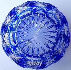 Crystal Glass Vase Hand Cut Bohemia Original-Etikett Um 1950 1960 K527