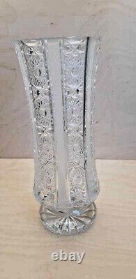Crystal vase of the 40s communists large hand cut rare USSR