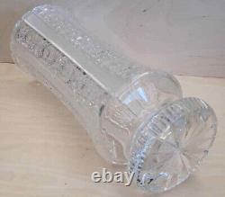 Crystal vase of the 40s communists large hand cut rare USSR