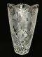 Cut Crystal & Etched Fruits (cherry, Pear, Grape) Vase, 9 3/4 Tall X 5 3/4 Dia