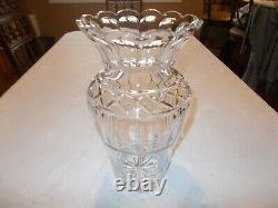 Cut Crystal Vase Hand Cut BEAUTY LARGE 14 High X 8 Wide GORGEOUS