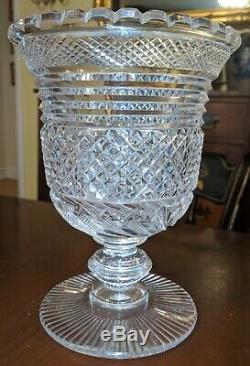 Cut Glass Celery Vase Antique American Anglo-Irish Cut Crystal 19th Century