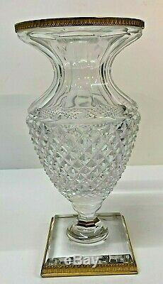 Cut Glass Crystal Ormolo Mounted Antique French vase