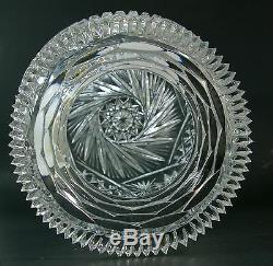 Cut Glass Crystal Vase Artist Signed from Turkey