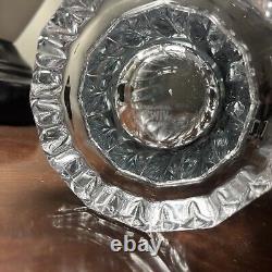Czech Bohemia Crystal Glass 12 Cut / Carved Vase Stamped