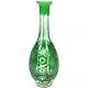 Czech Bohemian Bavarian Emerald Cut Starburst Crystal Glass 12 Vase/decanter