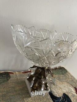 Czech/Bohemian Clear Cut Crystal Scallop Sawtooth 12 Vase
