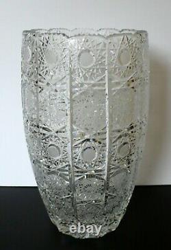 Czech Bohemian Queen Lace Crystal Vase 12