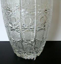 Czech Bohemian Queen Lace Crystal Vase 12