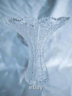 Czech bohemia crystal glass Cut crystal vase 20cm/8 III