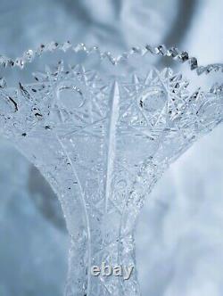 Czech bohemia crystal glass Cut crystal vase 20cm/8 III