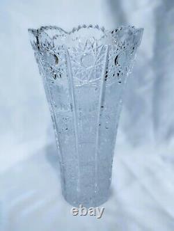 Czech bohemia crystal glass Cut crystal vase 25cm/10
