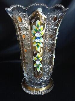 Czech bohemia crystal glass Cut crystal vase 31cm/12