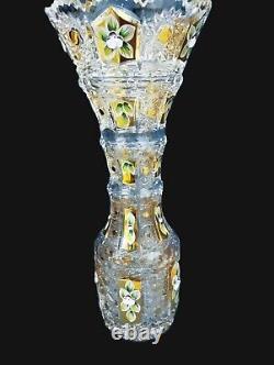 Czech bohemia crystal glass Cut crystal vase 40 cm/16